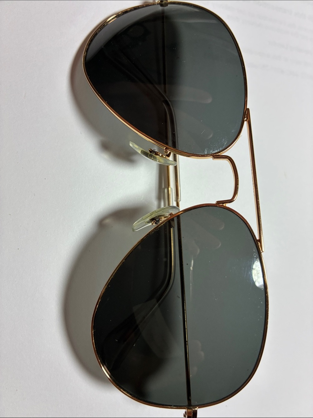 Gold Frame Black Lens Aviator Sunglasses - Men